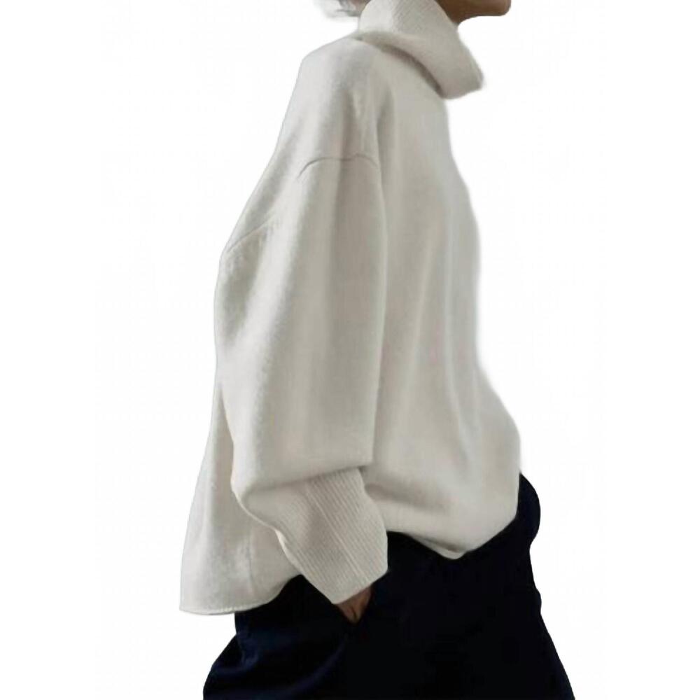 NEW LOOK BY M slouch turtleneck sweater in ivory